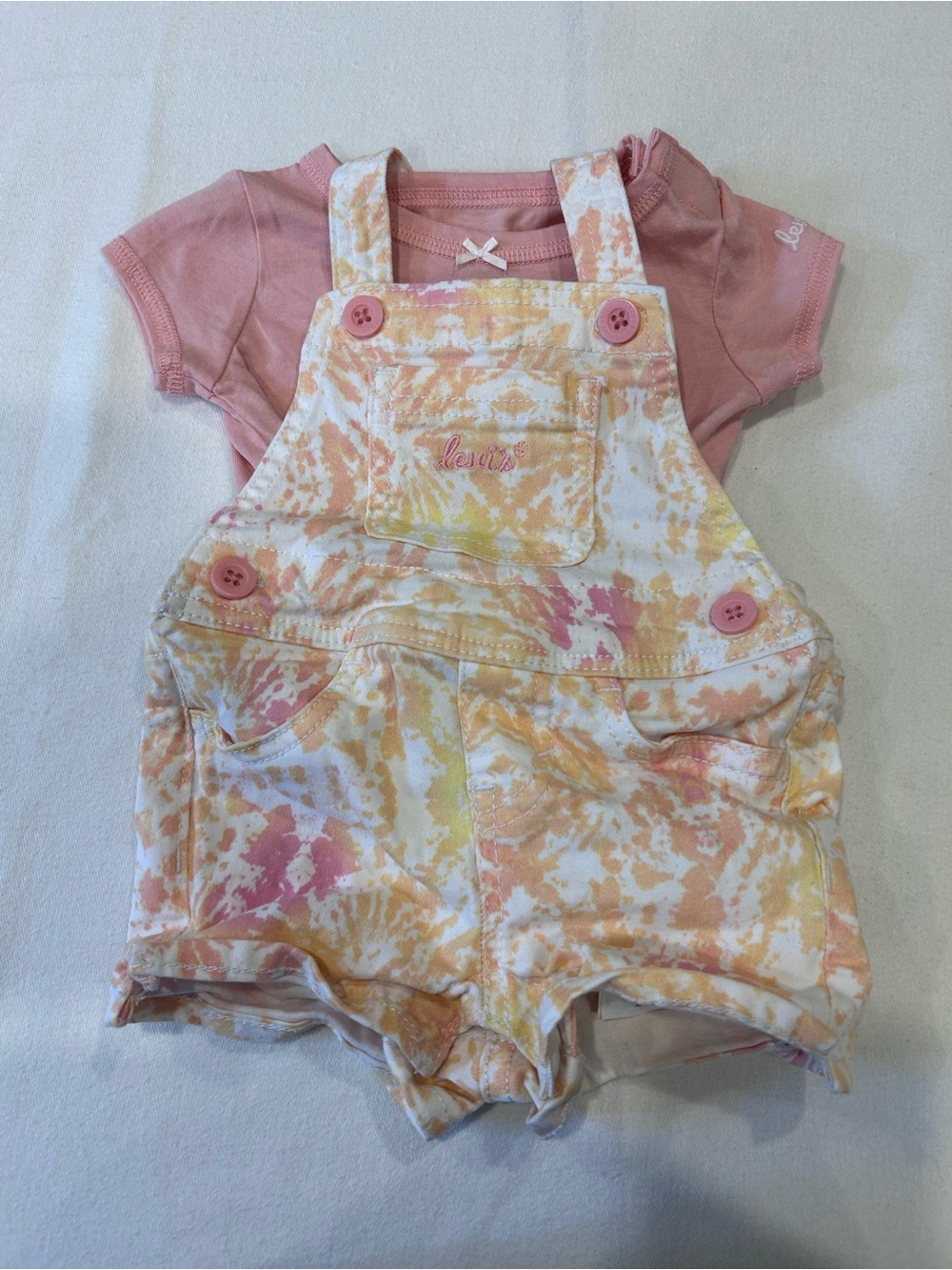 Baby girl overall set